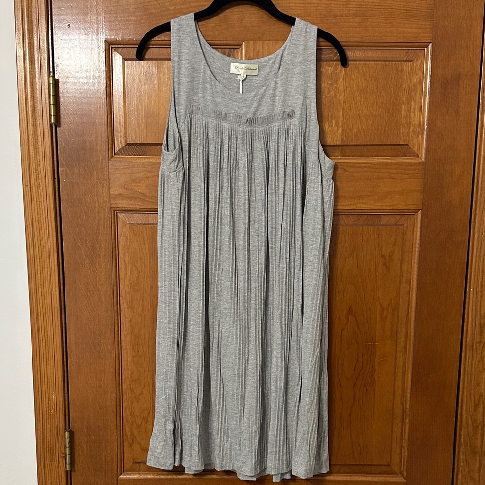 Anthropologie Gray Sleeveless Dress